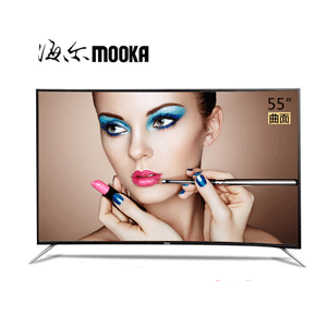海尔MOOKA模卡 U55Q81J 55英寸 4K曲面 液晶电视