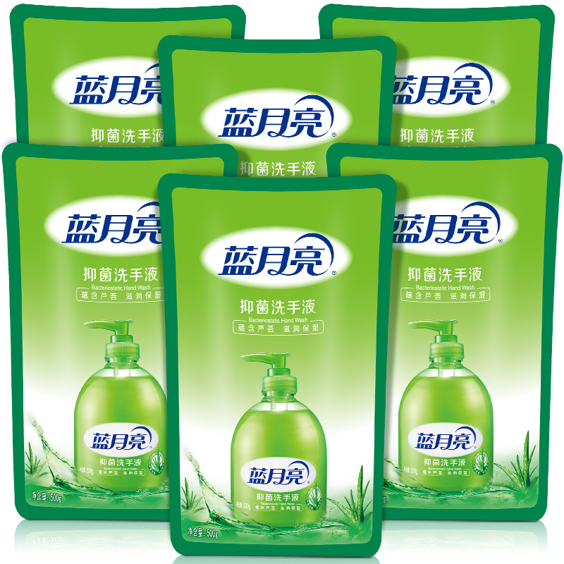 蓝月亮芦荟抑菌洗手液500g*6袋