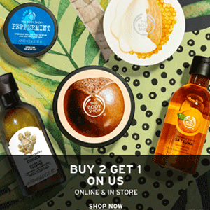 The Body Shop官网现有全场买2送1活动