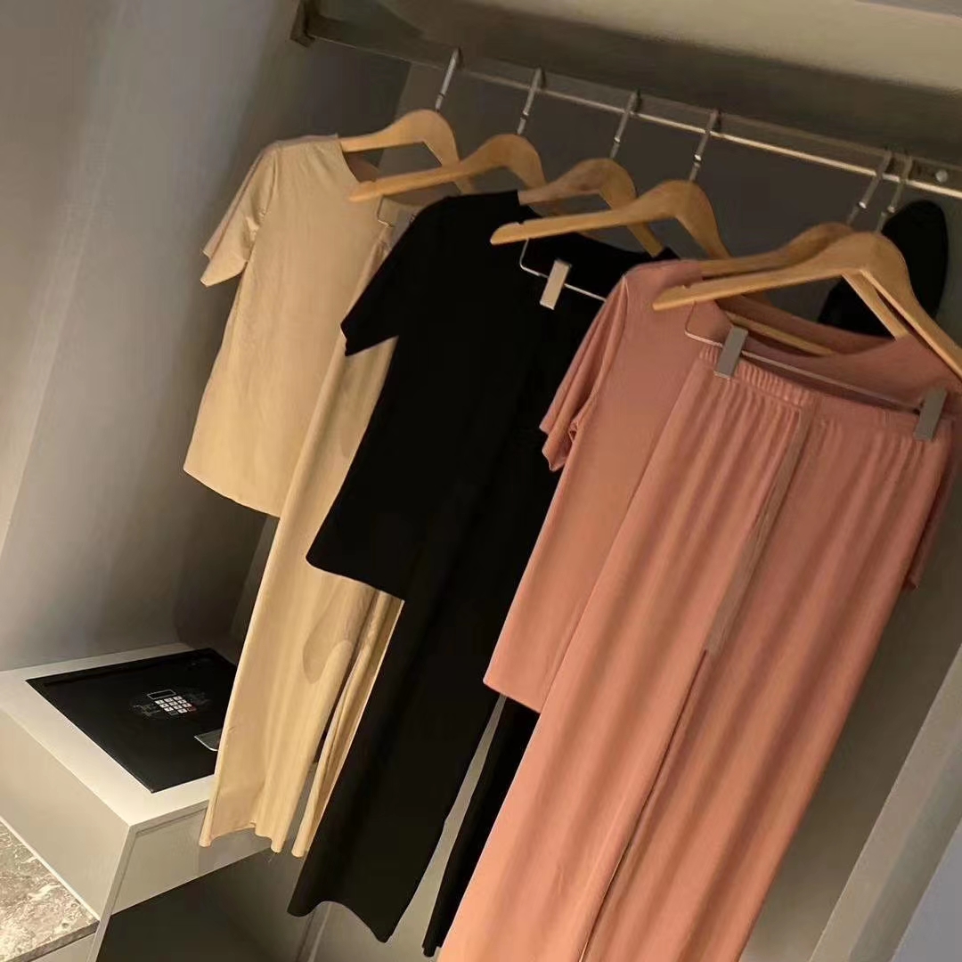 【短袖+长裤】可外穿冰丝家居服睡衣休闲服