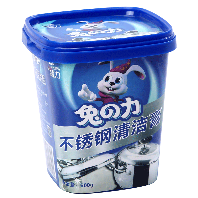 【兔力】不锈钢厨房清洁膏500g送百洁布