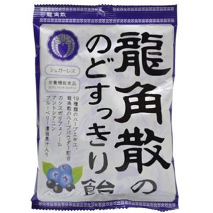龙角散 止咳化痰润喉糖 蓝莓味 75g