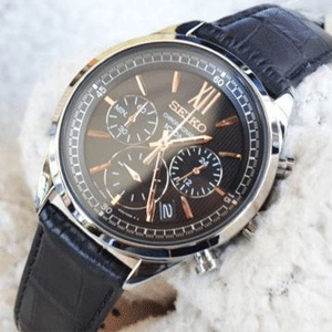限PRIME会员，Seiko 精工 SSB159P1 三眼计时石英男表
