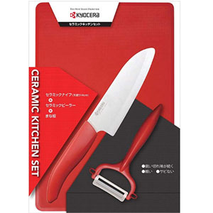 KYOCERA京瓷 厨房陶瓷刀具组合套装 GP-302W-RD 两色可选