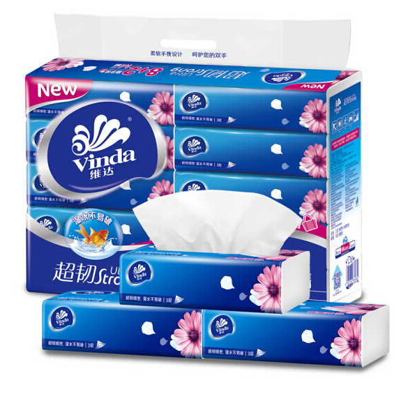 维达抽纸3层90抽软抽 10包装*13件 凑单品