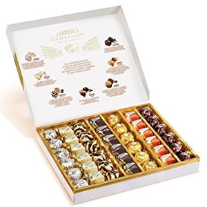 补货！Ferrero费列罗 金色画廊42件豪华巧克力 401g