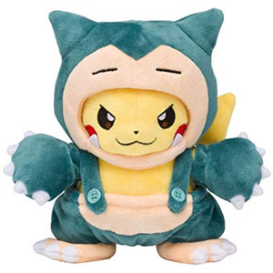 Pokemon 宠物小精灵 卡比兽吊带裤装皮卡丘公仔