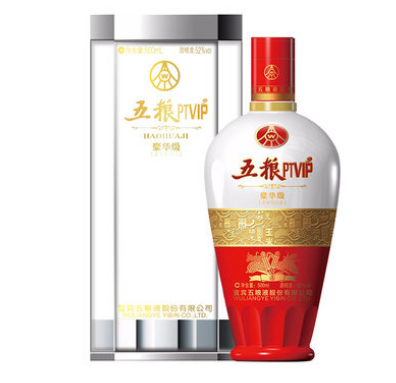 3件vip付285，五粮液股份 52度五粮PTVIP豪华级浓香型白酒500ml