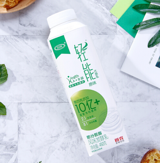 5元个三元轻能优酪乳原味酸奶酸牛奶450g