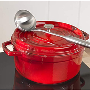 新低！Staub 圆形带盖珐琅锅铸铁锅 24cm 樱桃红