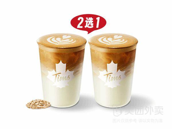 Tims天好咖啡燕麦拿铁/拿铁大杯兑换券，券后价18.90元