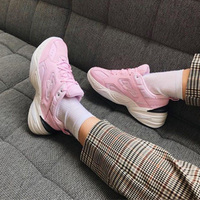 大码福利!NIKE M2K TEKNO女款老爹鞋樱花粉