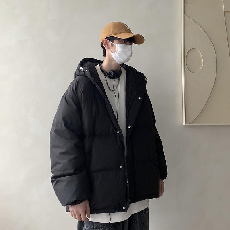 白鸭绒情侣连帽羽绒服