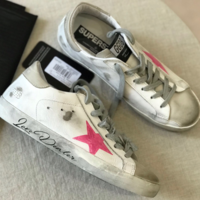 19新款Golden Goose粉色星星手绘涂鸦LOVE小脏鞋