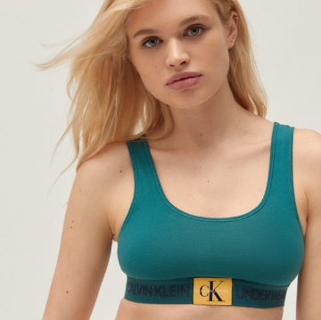 calvin klein女士运动内衣 孔雀绿色,折后价$8.99 - 拔草哦