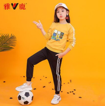 69元包邮！雅鹿 2019秋季新款女童运动套装
