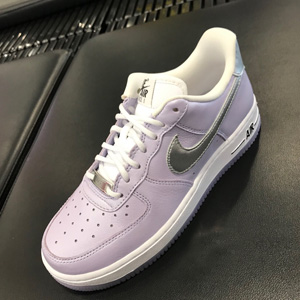 nikeaf1空军一号女款银勾薰衣草板鞋