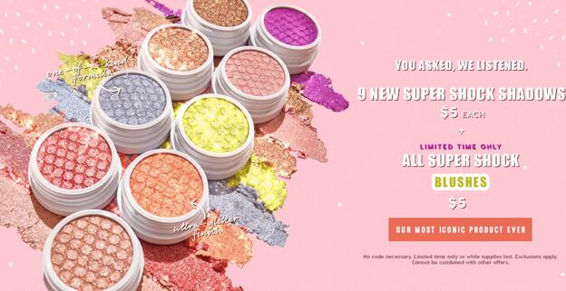 延期colourpop美国官网全场土豆泥均一价5促销