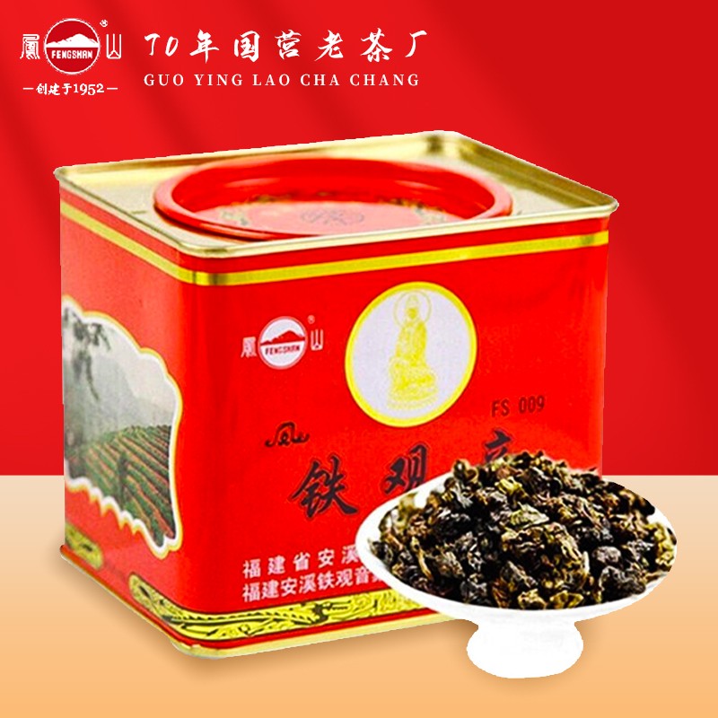 【JD旗舰店】2021秋茶凤山福建安溪铁观音 方铁罐浓香型250g