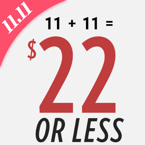 6PM双十一促销$11+$11=$22封顶 6PM双十一促销$11+$11=$22封顶