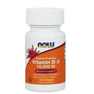 Now Foods Vitamin D-3 - 10,000 IU - 120粒装胶囊