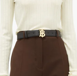 BURBERRY TB logo-plaque腰带