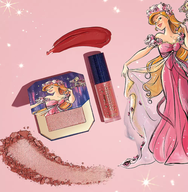 多色补!shopdisney有colourpop合作款公主礼盒(腮红 唇釉)售价