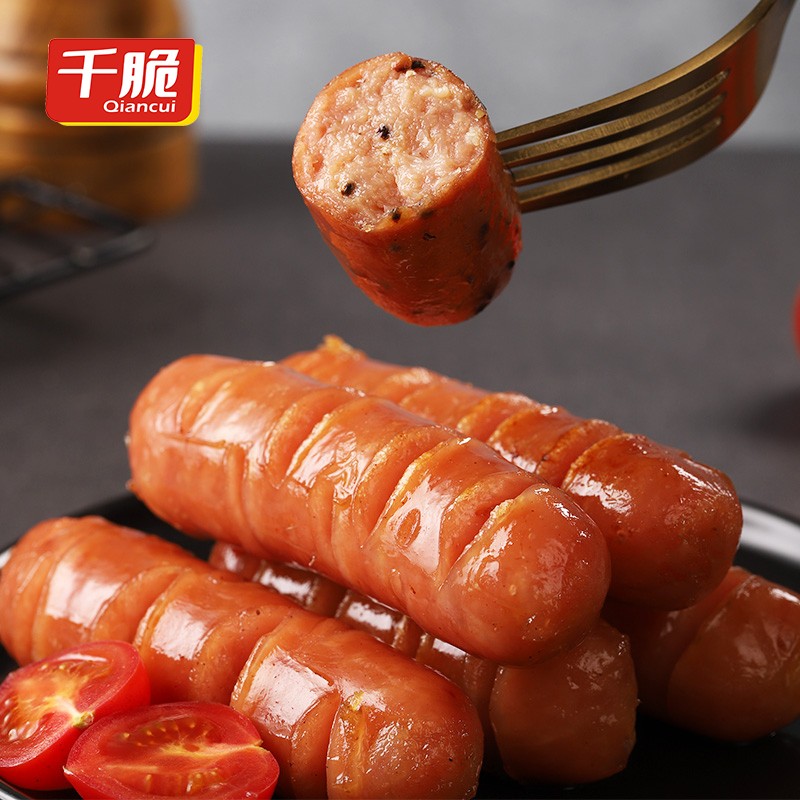 【旗舰店】千脆 地道火山石烤肉肠 500g/袋*4袋