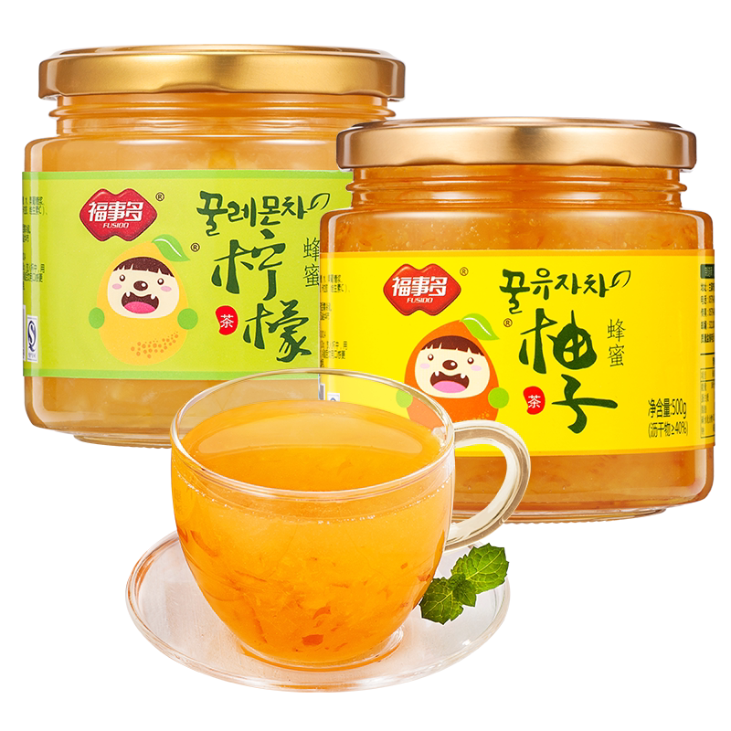 福事多蜂蜜柚子茶450g*2罐