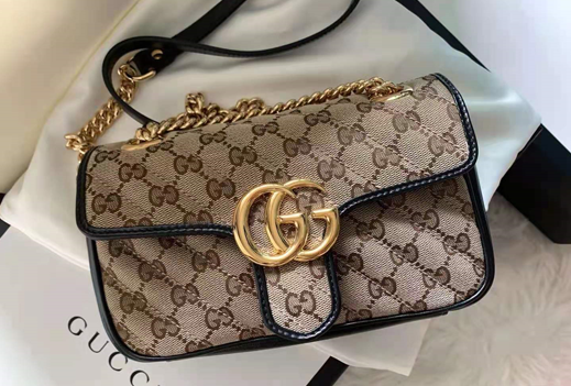 gucciggmarmontmini老花链条包