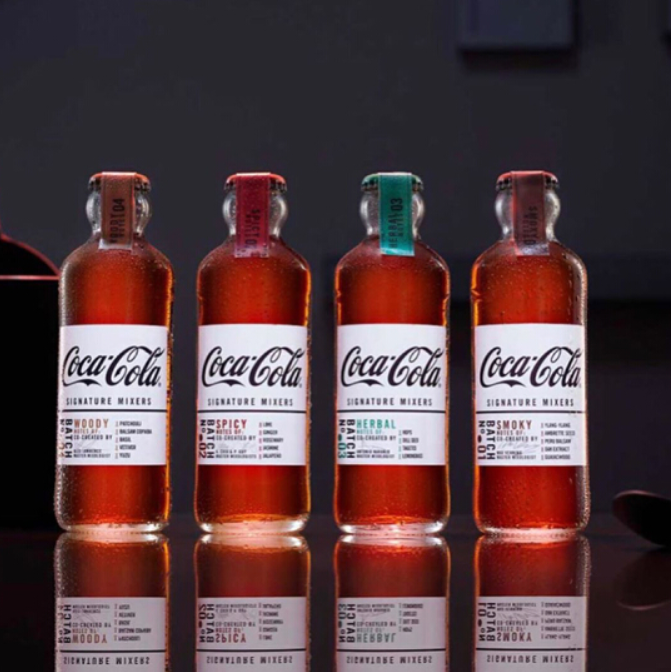 585元包邮法国进口可口可乐收藏版复古调酒可乐四款全套