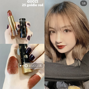 新品!Gucci古驰 新款黑金星星口红 25 GOLDIE RED 新品!Gucci古驰 新款黑金星星口红 25 GOLDIE RED