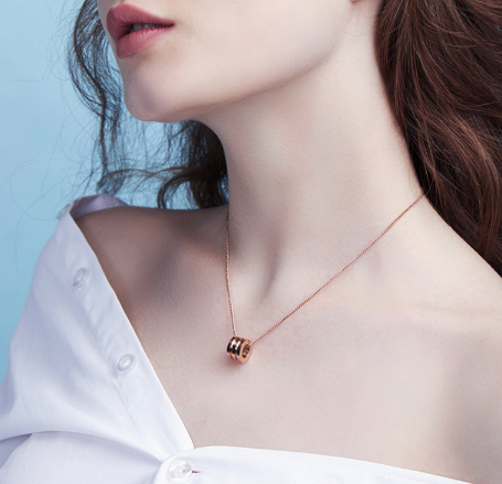 99元包邮！Zocai 佐卡伊 转运珠系列 0.5分钻项链