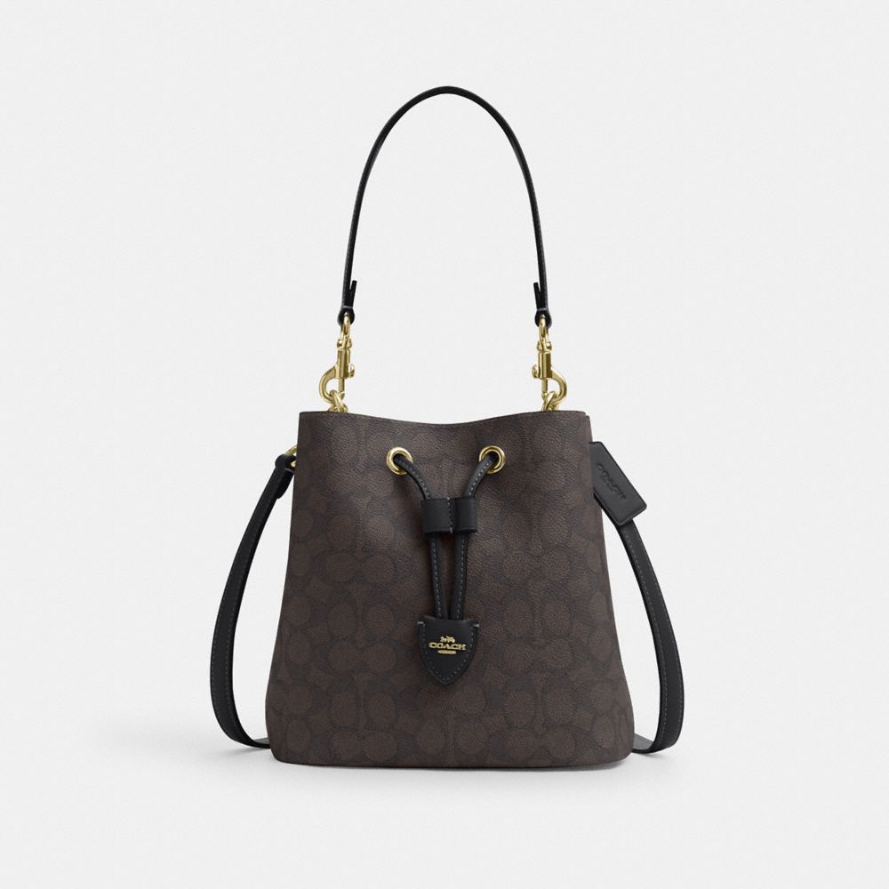 coach rowan bucket bag in signature canvas CBH07-IMXAQ