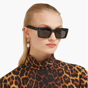 GUCCI Logo-engraved square acetate 太阳眼镜