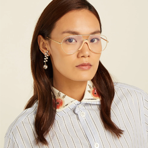 GUCCI Aviator metal glasses