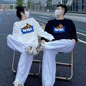 2026圆领连帽卫衣男女潮牌宽松百搭简约秋季情侣上衣