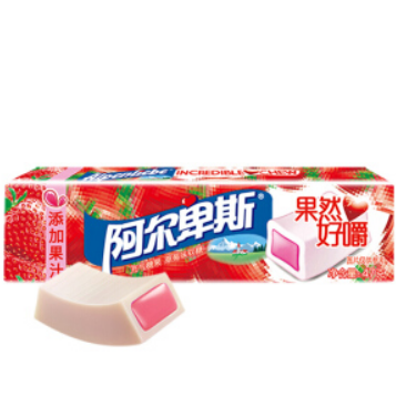 1.67元！阿尔卑斯 草莓味 果汁条糖 47g（需买17件 付28.31元）