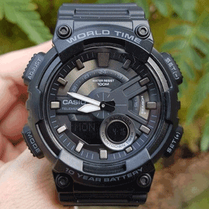 casio卡西欧worldtime系列aeq110w男士腕表