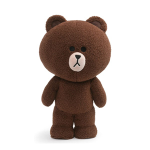 gundxlinefriends布朗熊毛绒公仔站立款约3556cm