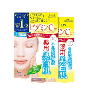 KOSE高丝 维他命C保湿美白面膜 5枚*2盒