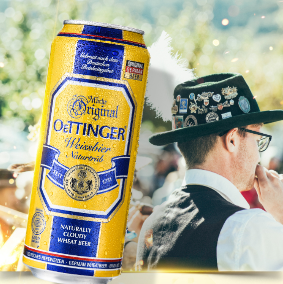 奥丁格 巴伐利亚白啤酒 500ml*18听