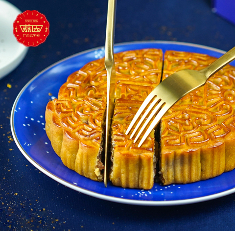 199元起包邮广西老字号荔园双蛋黄白莲蓉大月饼500g