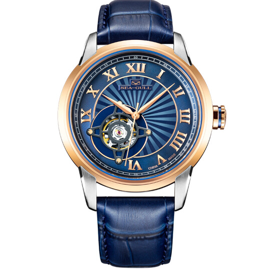 499元包邮！海鸥 219.31.1014K 男士湛蓝星宇系列自动机械表