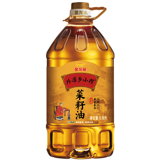 159.8元！金龙鱼 外婆乡小榨菜籽油 6.18L*2件