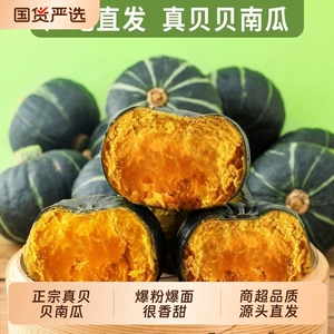 正宗贝贝南瓜板栗味小南瓜5斤包邮粉面辅食新鲜蔬菜产地直发整箱