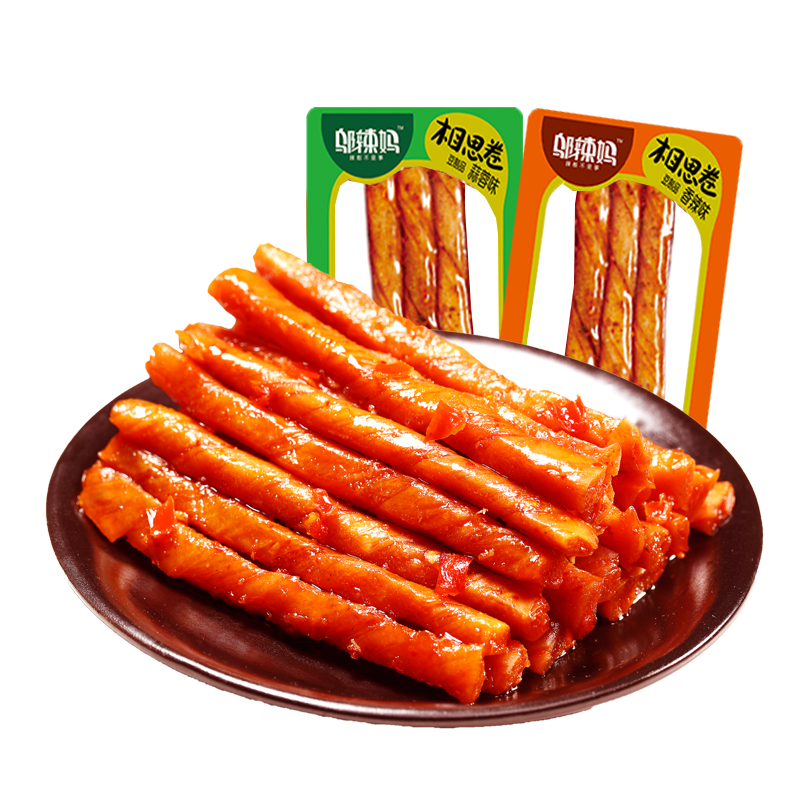拍2件！邬辣妈相思卷麻辣辣条豆干素食