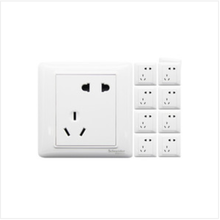 schneider 施耐德 睿意白 错位五孔插座 10只装 (前1小时)