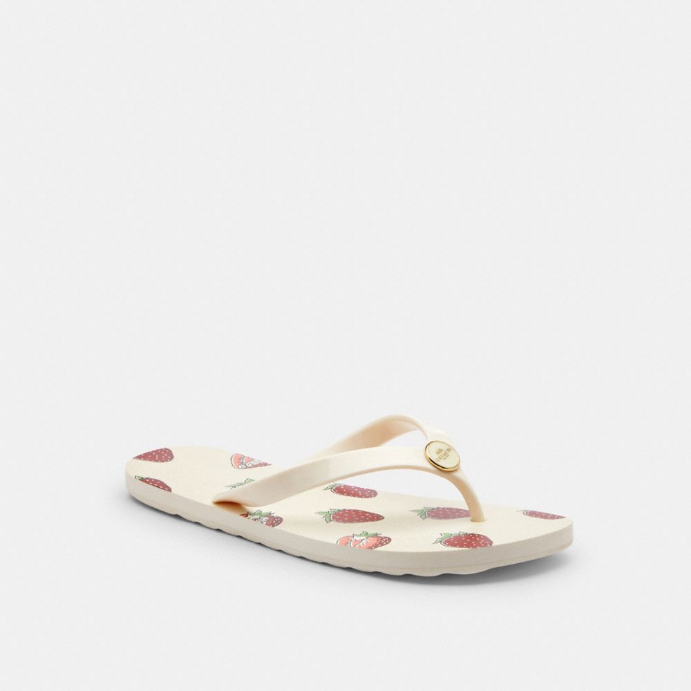 coach zayn flip flop with fruit print CAR23-CHK
