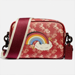 coach蔻驰马车款彩虹相机包